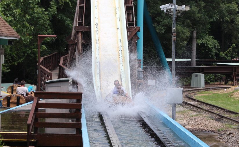 The Log Ride at Six Flags.
